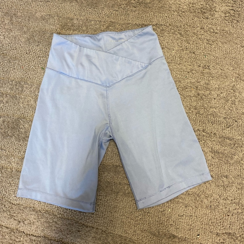 Blue biker shorts